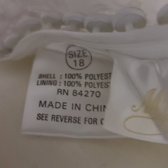 Michaelango Size 18 Wedding Dress 52" Length - Picture 10 of 16